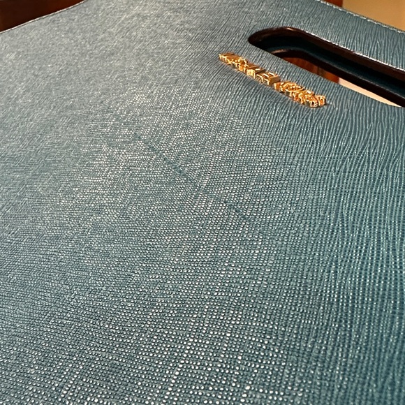 Michael Kors Tilda XL Teal Clutch - Picture 7 of 17